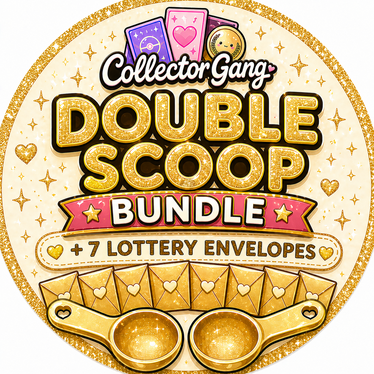 Pokémon BUNDLE Double Scoop + 7 Lottery Envelopes – Bundle